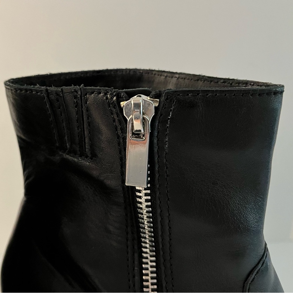 Dolce Vita  Volli Genuine Smooth Leather Ankle Western Boots - Black - Picture 7 of 14